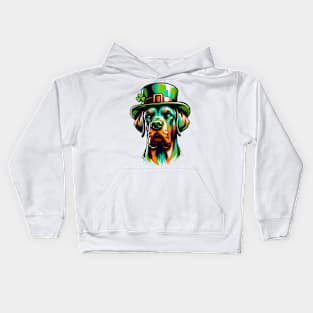 Broholmer Dog Embracing Saint Patrick's Day Cheer Kids Hoodie